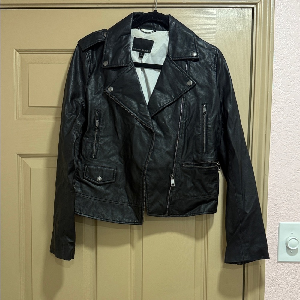 Banana Republic Black Leather Women's Jacket